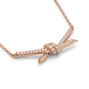 T Knot Full-pavé Pendant Necklace