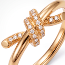 Knot Half-paved Ring