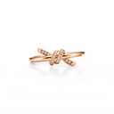 T Knot Half-Paved Ring