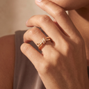 Knot Half-paved Ring