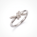 Knot Half-paved Ring