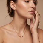 T Knot Half-pavé Pendant Necklace