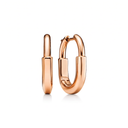 Medium T Lock Hoop Earrings