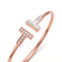 T Pearl Wire Bracelet