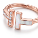T Pearl Wire Ring