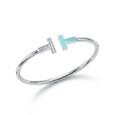T Turquoise Wire Bracelet