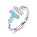 T Turquoise Wire Ring