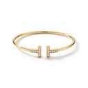T Wire Pavé Bracelet