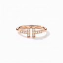 T Wire Pavé Ring
