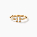 T Wire Pavé Ring