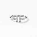 T Wire Pavé Ring