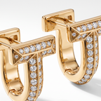 T1 Paved Hoop Earrings