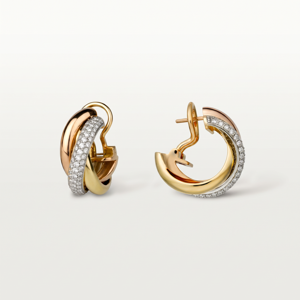 Trinity Pavé Diamonds Earrings