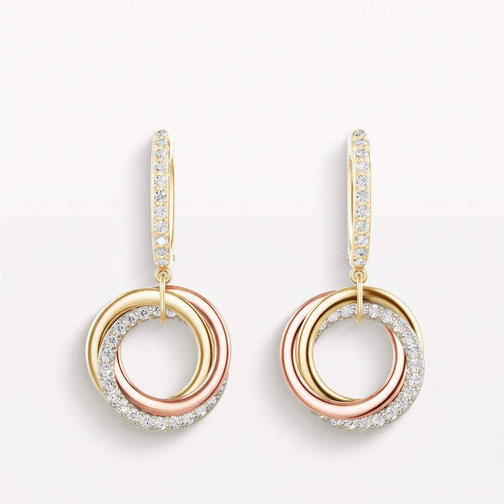 Trinity Pavé Drop Earrings