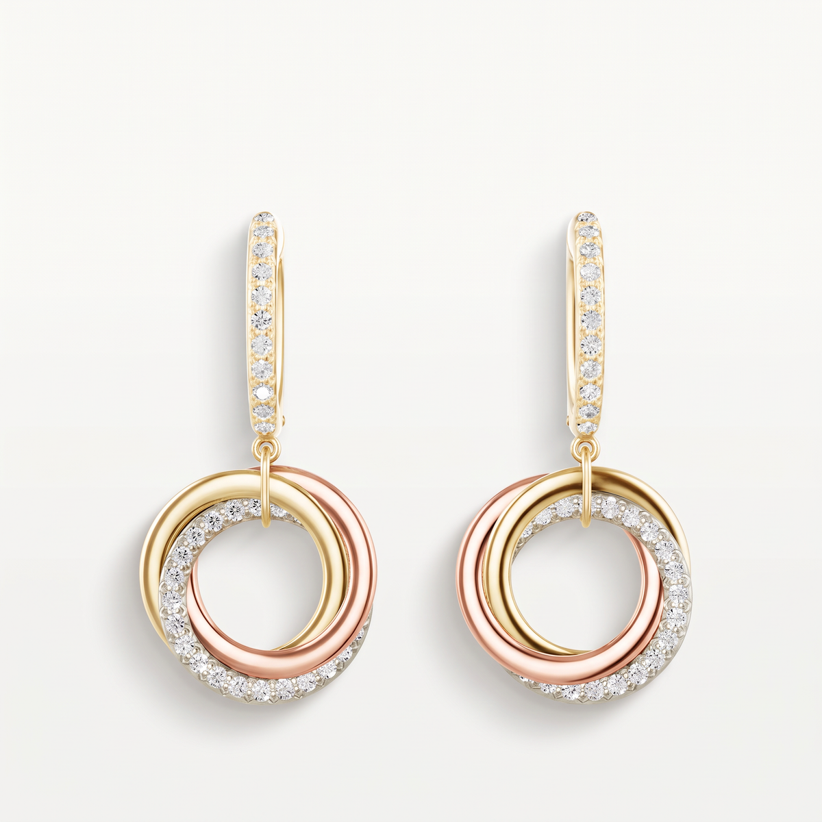 Trinity Pavé Drop Earrings