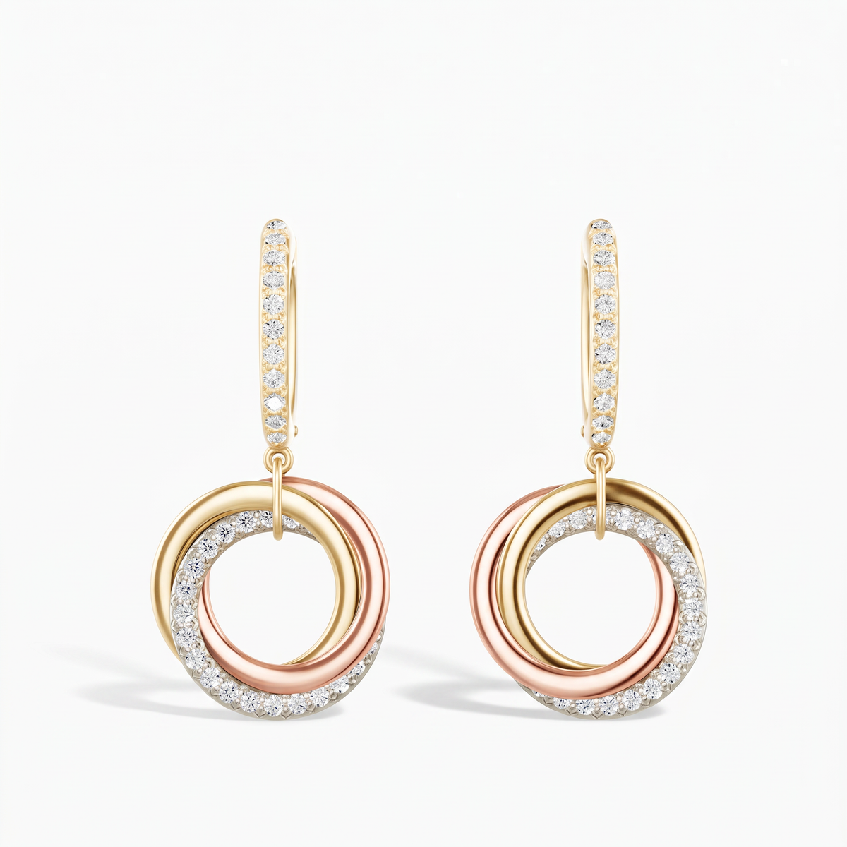 Trinity Pavé Drop Earrings