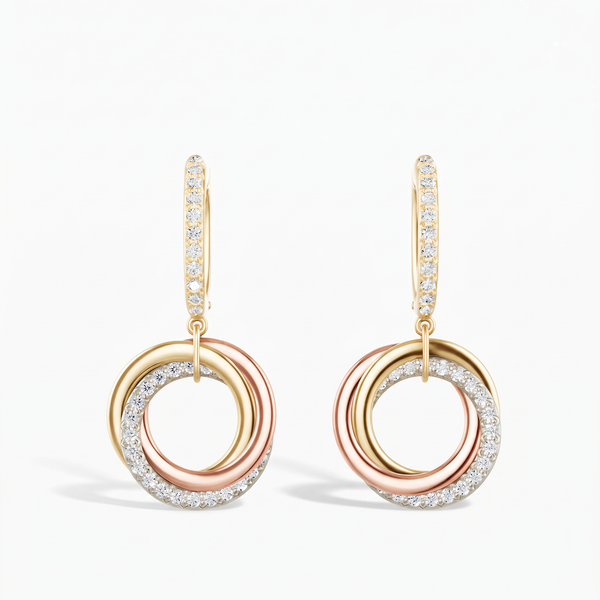 Trinity Pavé Drop Earrings