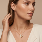 Two Butterfly Paved Necklace