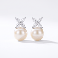 Victoria Pearl And Diamond Earrings