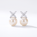 Victoria Pearl And Diamond Earrings