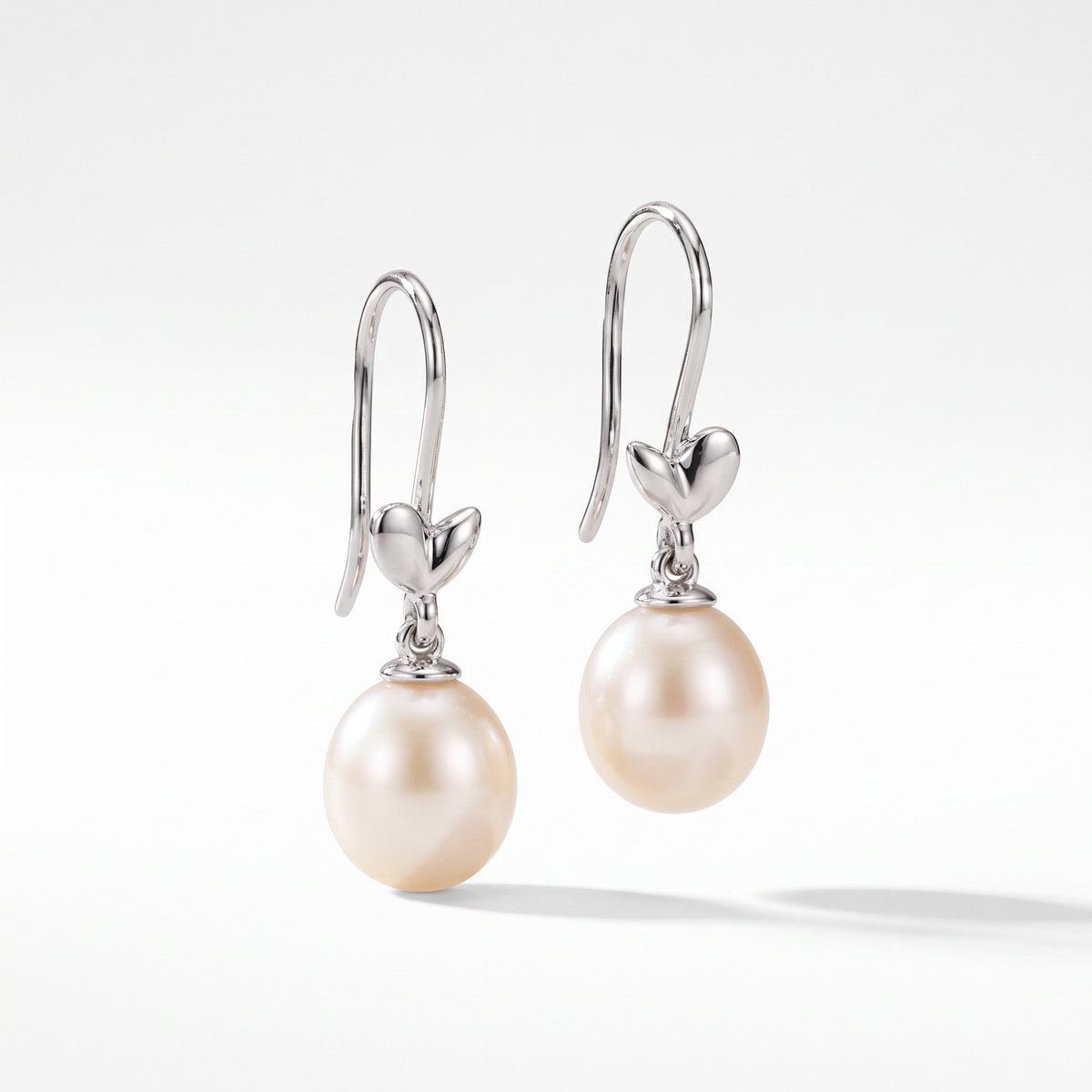 Olive Leaf Pearl Earrings