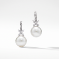 Victoria Pearl And Diamonds Drop Earrings