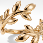 Vine Bypass Leaf Cuff Ring