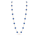 Vintage Alhambra Agate Clover 20 Motifs Long Necklace
