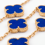 Vintage Alhambra Agate Clover 20 Motifs Long Necklace