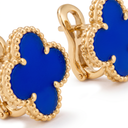 Vintage Alhambra Agate Clover Earrings
