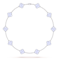 Vintage Alhambra Chalcedony 10 Motifs Necklace