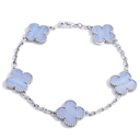 Vintage Alhambra Chalcedony Clover 5 Motifs Bracelet
