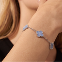 Vintage Alhambra Chalcedony Clover 5 Motifs Bracelet