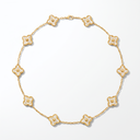 Vintage Alhambra Diamond Clover 10 Motifs Necklace