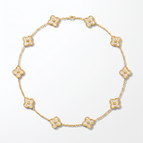 Vintage Alhambra Diamond Clover 10 Motifs Necklace