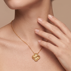 Vintage Alhambra Fluted Clover 1 Motifs Necklace