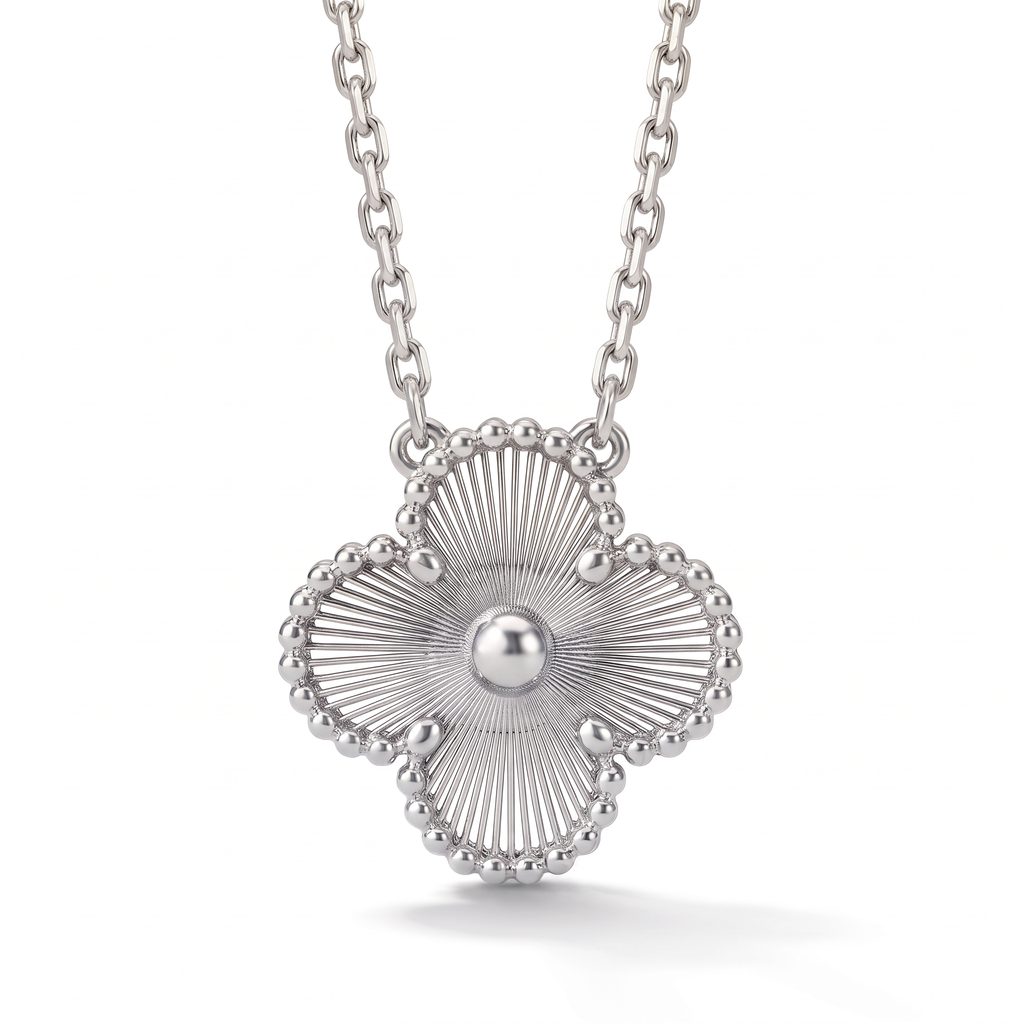 Vintage Alhambra Fluted Clover 1 Motifs Necklace