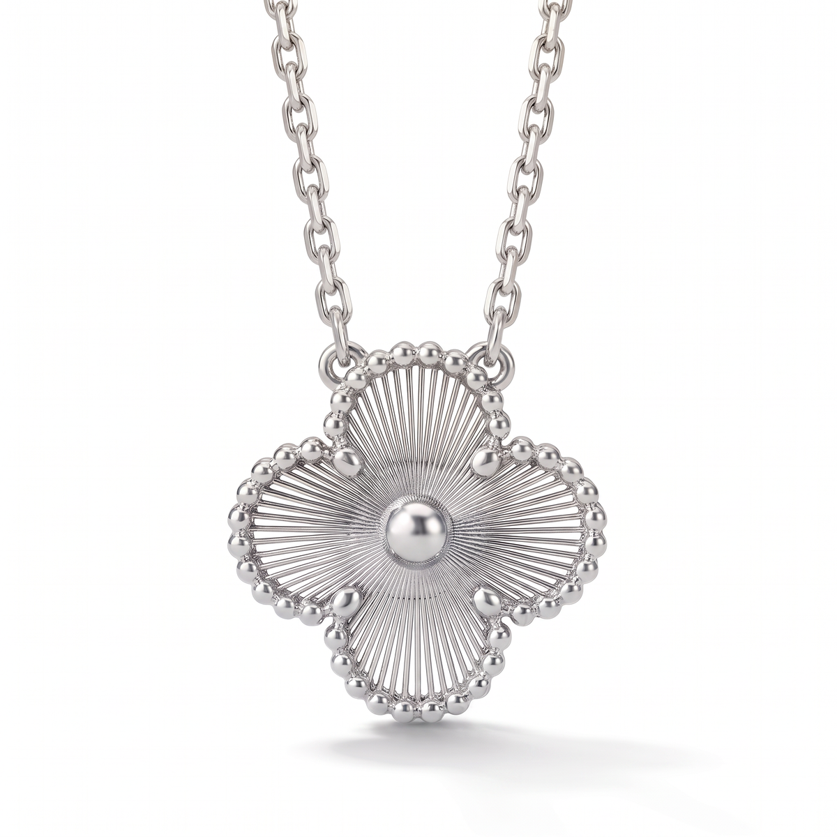 Vintage Alhambra Fluted Clover 1 Motifs Necklace
