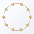Vintage Alhambra Fluted Clover 10 Motifs Necklace