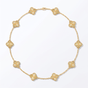 Vintage Alhambra Fluted Clover 10 Motifs Necklace