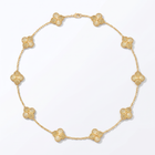 Vintage Alhambra Fluted Clover 10 Motifs Necklace