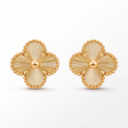 Vintage Alhambra Fluted Clover Earrings