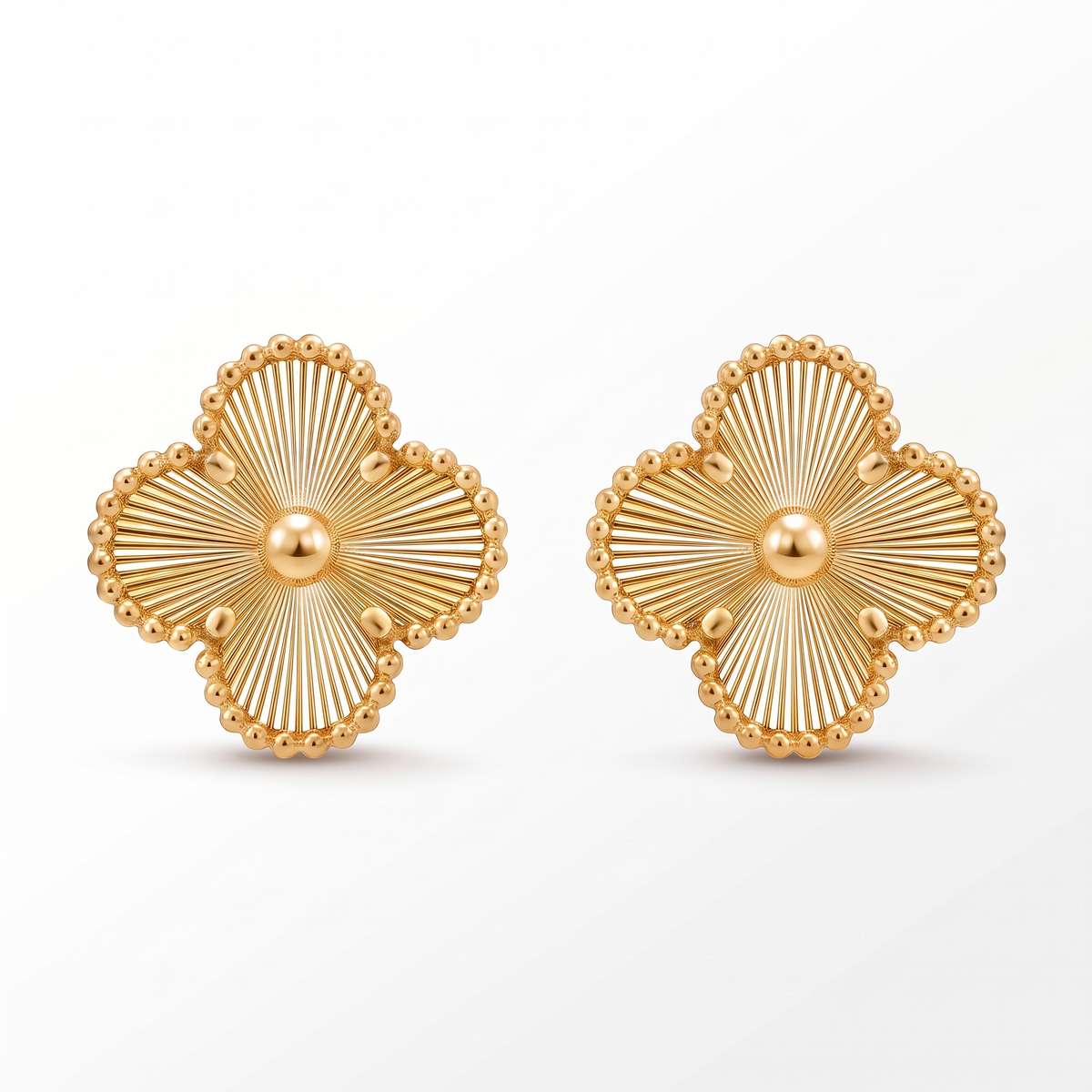 Vintage Alhambra Fluted Clover Earrings