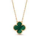 Vintage Alhambra Malachite 1 Motif Necklace