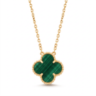 Vintage Alhambra Malachite 1 Motif Necklace