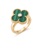 Vintage Alhambra Malachite Ring