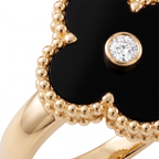 Vintage Alhambra Onyx Ring