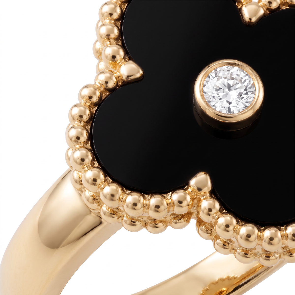 Vintage Alhambra Onyx Ring