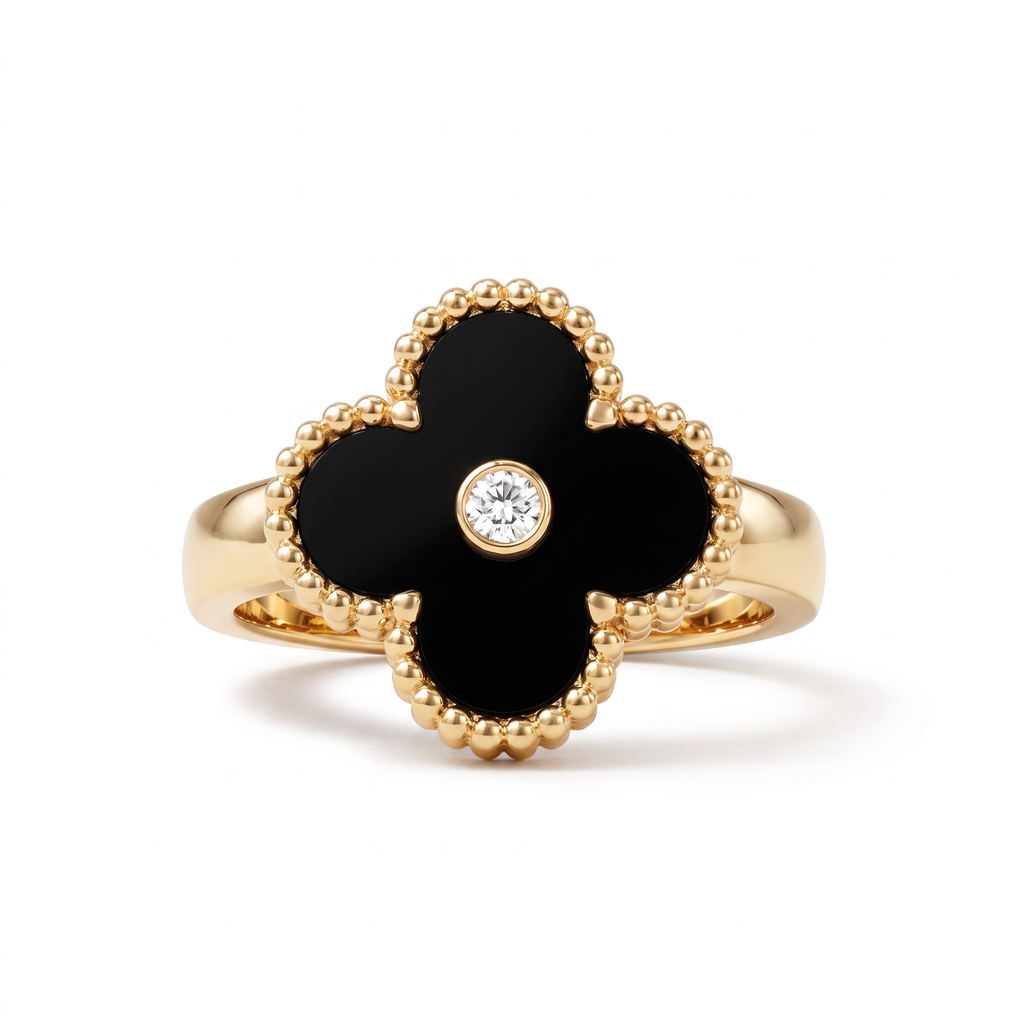 Vintage Alhambra Onyx Ring