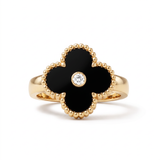 Vintage Alhambra Onyx Ring